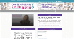 Desktop Screenshot of contemporarymusicaltheatre.com